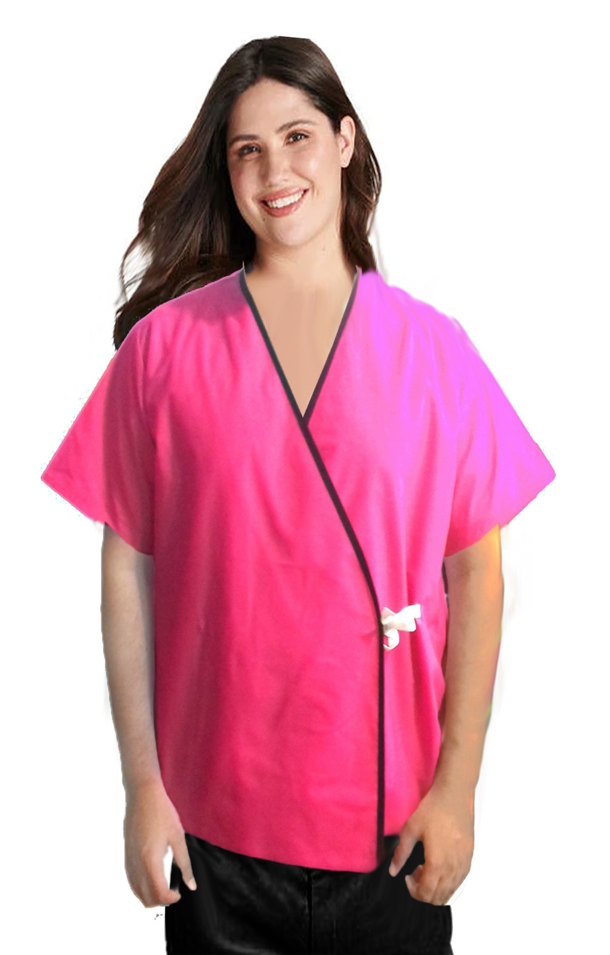 Mamography gown front open tieable Chest 50 Inches Length 29 inches $6.25 and Chest 80 Inches Length 29 inches $9.25