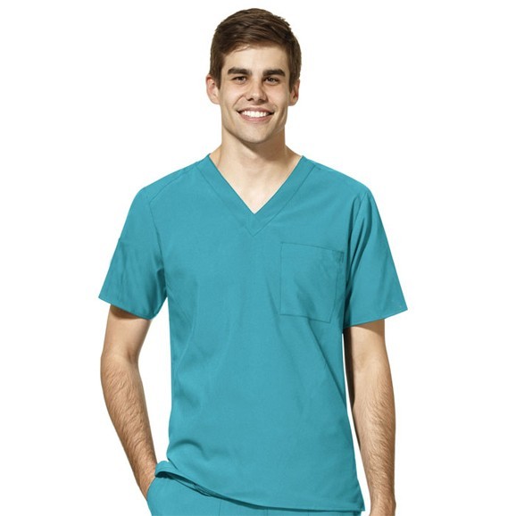 Scrub set 4 pocket unisex solid half sleeve (1 pocket top, 3 pocket pant)