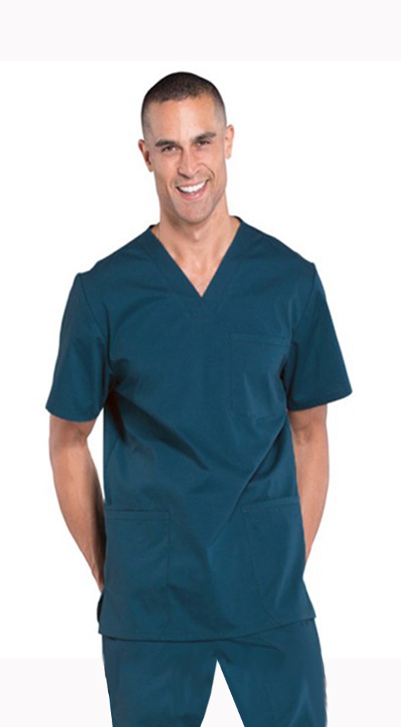 Microfiber scrub set 6 pocket half sleeve unisex  (3 pocket top & 3 pocket pant)