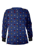 Jacket 2 pocket printed unisex full sleeve in Shapes Print with rib