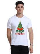 Customize Christmas Unisex Printed Round Neck T shirt Available In 16 Colors