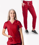 Choose your required Top and Bottom for you Scrub SET Unisex in Poplin Fabric (65% Polyester, 35% Cotton) 