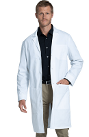 Microfiber lab coat unisex full sleeve with plastic buttons 3 pocket solid (100 perc polyester fabric) in 36  38  40  42  lengths