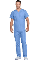 Mcrofiber Scrub Set 3 Pockets Normal Unisex Solid Half Sleeves (2 pocket top 1 pocket pant)