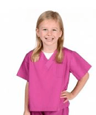 clearance Children scrub top half sleeve 2 front pocket solid Size 10 years