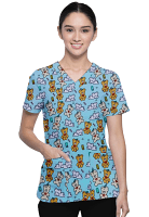 Baby Snuggle Buddies Printed Scrub Set 4 Pockets Ladies Half Sleeves (2 Pockets Top and 2 Pockets Pant)