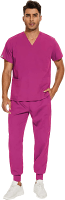 Microfiber Jogger Scrub Set 4 pocket solid unisex half sleeve (top 2 pocket and pant 1 cargo pocket & 1 back pocket) in 23 Colors / Sizes XXS-14XL (100% POLYESTER) 