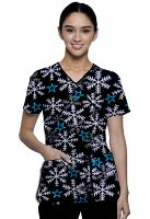 Festive Christmas Printed Set 4 Pocket Ladies Half Sleeve (2 Pocket Top and 2 Pocket Pant)