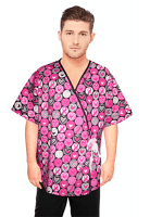 Printed Mamography gown front open tieable in Pink Ribbon Print Chest 50 Inches Length 29 inches $6.25 and Chest 80 Inches Length 29 inches $9.25