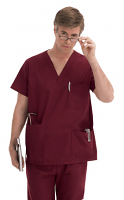 Microfiber scrub set 6 pocket half sleeve unisex  (3 pocket top with pencil pocket  & 3 pocket pant)