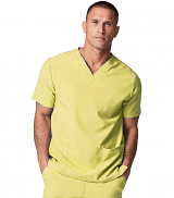 Clearance Top v neck 2 pocket solid half sleeve unisex Size XS