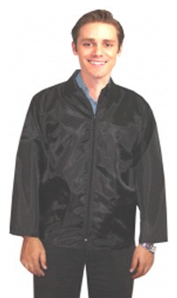 Barber jacket with collar 3 pocket full sleeve with zipper (nylon fabric soft finish )