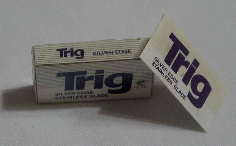 Trig silver edge stainless shaving blade