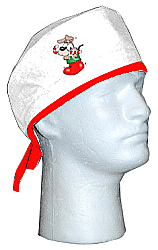 CHRISTMAS SCRUB CAP MICROFIBER WITH CHRISTMAS LOGO