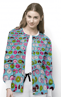 Donut Print Jacket 2 Pocket Unisex Full Sleeve With Rib