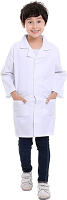 Children's / Kids Labcoat 3 Pocket Full Sleeve in Twill Fabric with Plastic Button