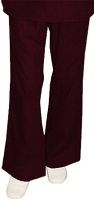 Microfiber Stretch Women Scrub Pant 2 side pockets flare leg with elastic and drawstring in 97% polyester, 3% spandex