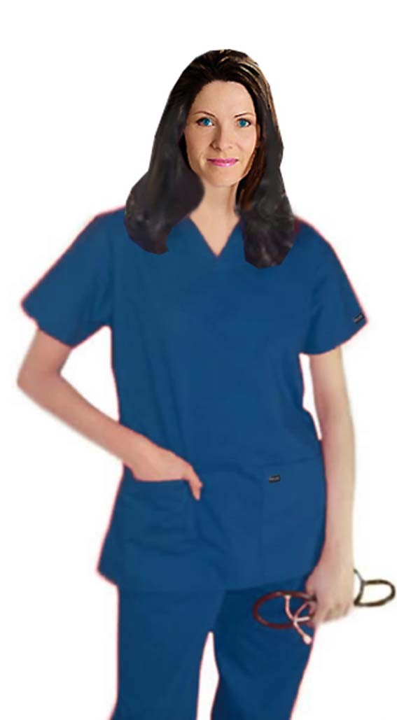 Microfiber Scrub set 5 pocket ladies solid half sleeve (2 pocket top, 3 pocket pant) (100% POLYESTER) 