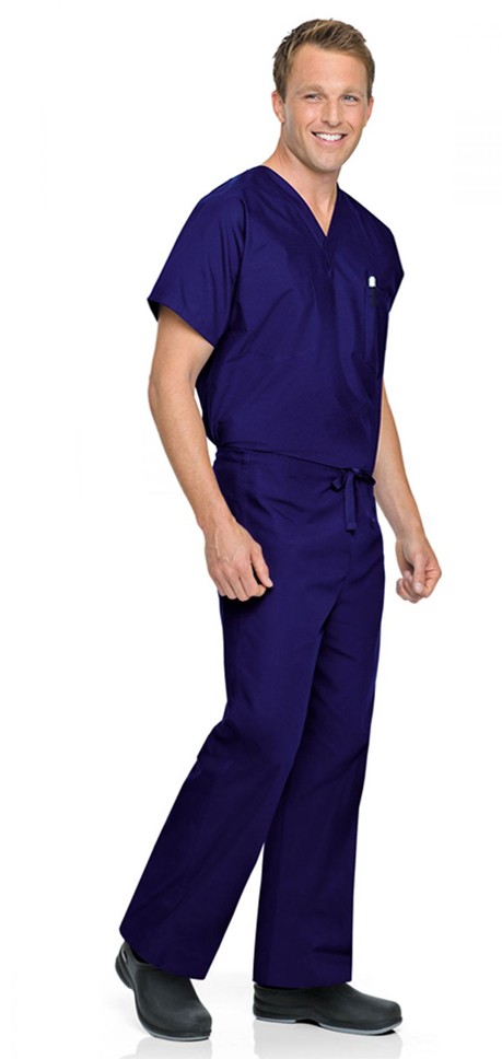 Microfiber Scrub set 4 pocket v neck unisex reversible half sleeve (1 pocket top 1 pocket pant) & 2 inside pockets (100% POLYESTER) 