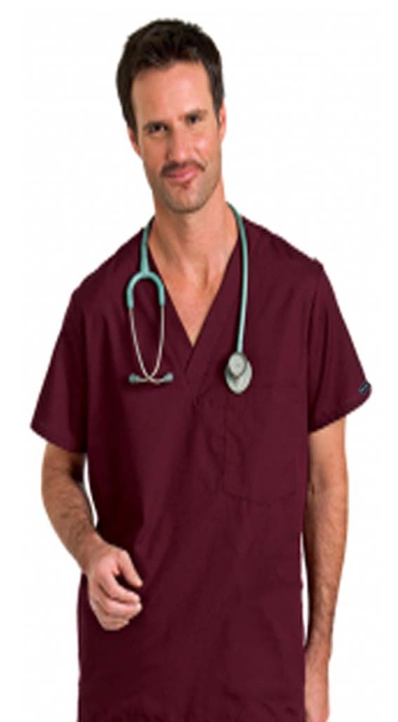 Microfiber Stretch Scrub set 7 pockets v neck unisex half sleeve (3 pkts top & pant 4 pkts 2 Side pkts 2 back pkts) half elastic with drawstring) in 97% Polyester 3% Spandex