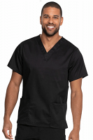 Microfiber Top v neck 2 pocket half sleeve unisex