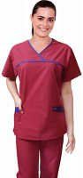 Microfiber Stretch A_ set horizontal crossover 4 pocket set half sleeve in 97% Polyester 3% Spandex