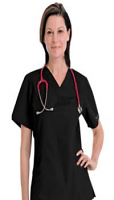 Microfiber Scrub set 1 pocket normal unisex solid half sleeve (top without pocket and bottom with 1 back pocket)  (100% POLYESTER) 