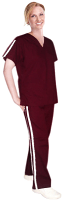 Microfiber double vertical style trim ladies 4 pocket set half sleeve ( 3 pocket top 1 pocket bottom) (100% POLYESTER) 