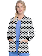 Polka Dots Jacket 2 Pockets Unisex Full Sleeve With Rib