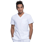 Only For USA CUSTOMERS Scrub Sets 6 Pockets Unisex Half Sleeves, ( Size S, Color White)