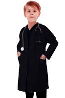 Clearance Children's / kids labcoat 3 pocket full sleeve in poplin fabric with Plastic Buttons Size 8 Years