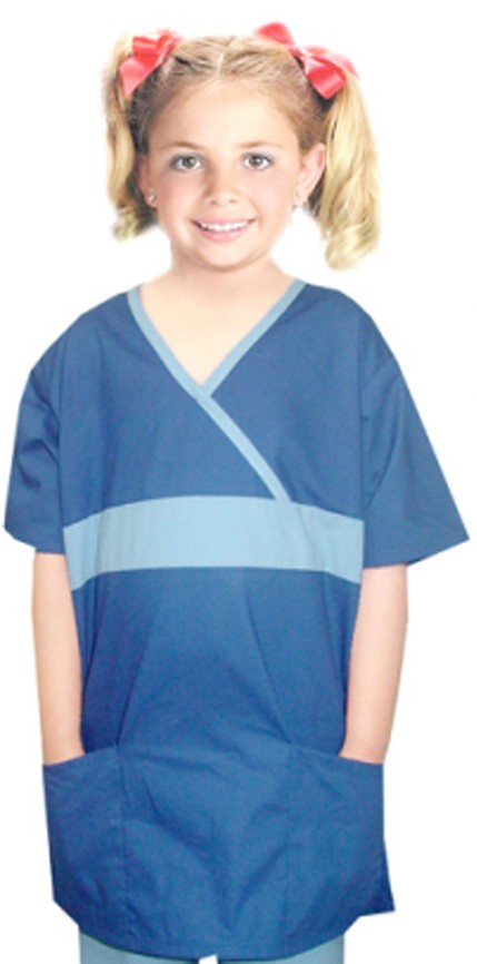 Children top 2 pocket half sleeve fashion contrast style