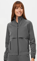 Poplin Unisex Performance Scrub Jacket 2 Pockets Full Sleeves with Zip and Rib (65% Polyester, 35% Cotton)