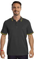 Unisex Solid Polo Contrast Trim T-Shirt Half Sleeves with Button closure
