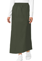 Microfiber Stretch Cargo pockets ladies skirt A Line Full Elastic waistband (97% Polyester,3% Spandex)