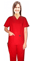 Interlock Stretch (100% polyester) Scrub set 5 pocket solid ladies half sleeve (top 2 pocket with 1 pencil pocket and pant 1 cargo pocket & 1 back pocket)