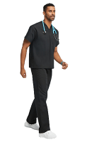 Interlock Stretch (100% polyester) Scrub set no pocket normal unisex solid half sleeve (top without pocket and bottom without pocket) with drawstring, non-elasticated waistband.Fabric weight above 4.86 oz