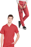 Stretch Jogger Scrub Set 6 pockets solid Unisex half sleeves ( Top 3 Pockets and 3 Pockets Jogger Pant) in 35% Cotton 63% Polyester 2% Spandex / 5 Colors / Sizes  XXS-12XL 