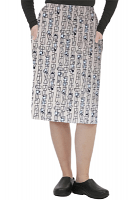 Cargo pockets ladies skirt in Geometric Print