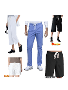 Choose your required Short/Bermuda/Skater/Capri/Pant Unisex All Over Elasticated in Dark Denim Shade 100% Cotton