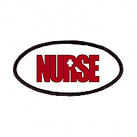 Embroidery patch nurse ( big red)