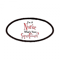 Embroidery patch nurse super power
