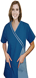 Double cross piping 4 pocket set half sleeve with matching bottom (top 2 pkt with bottom 2 pkt boot cut) in 65% Polyester 35% Cotton