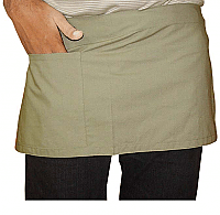 Waist apron solid short with 1 front pocket