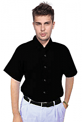Unisex poplin half sleeve shirt with 1 chest pocket