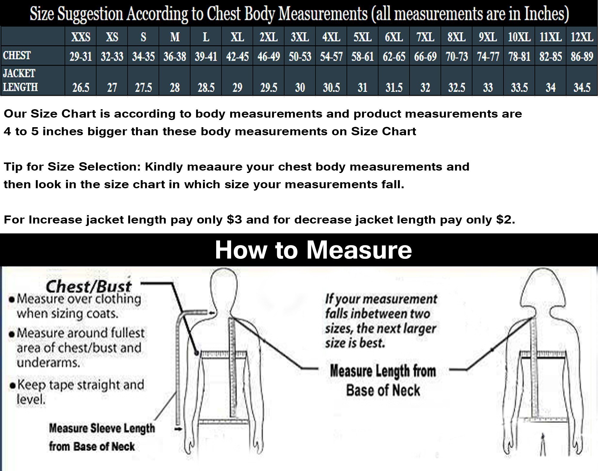 Jacket Measurements